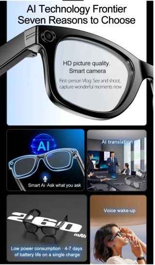 Gafas Inteligentes Fotocromáticas con Cámara