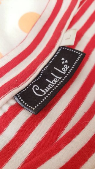 Camiseta Anabel Lee Rayas Rojas y Blancas