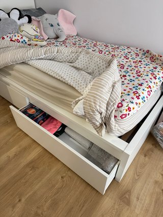 Cama individual 90cm con cajón