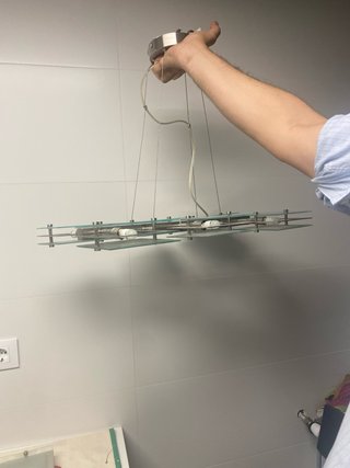 Lámpara de techo moderna cristal y metal