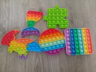 Lote Popits Arcoíris Dinosaurio, Sirena, Puzzle