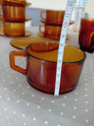 Juego Tazas y Vasos Vintage  duralex Ámbar