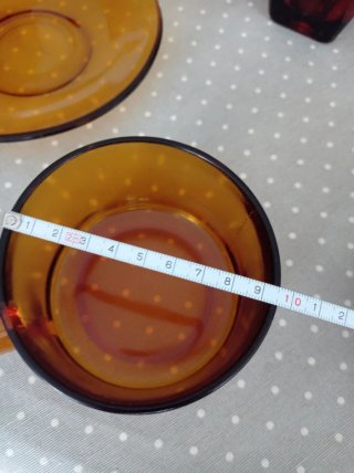 Juego Tazas y Vasos Vintage  duralex Ámbar