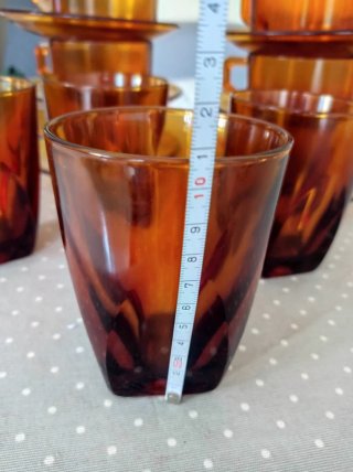 Juego Tazas y Vasos Vintage  duralex Ámbar