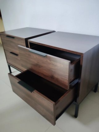Mesitas de noche madera y metal