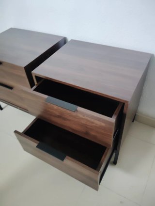 Mesitas de noche madera y metal