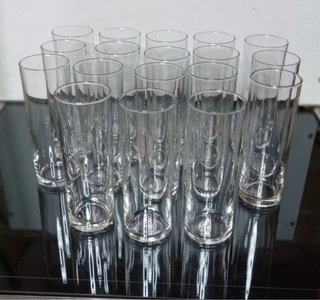 18 Vasos de Tubo Cristal