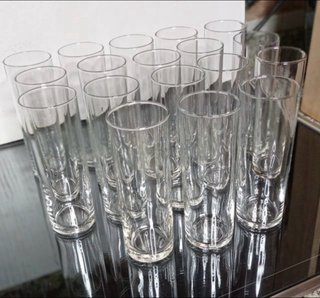 18 Vasos de Tubo Cristal