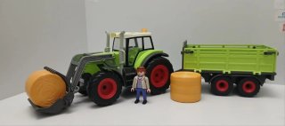 Lote 3 tractores y remolques Playmobil