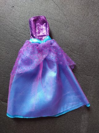 Vestido Princesa Barbie Morado y Azul
