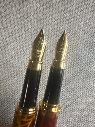 2 penne stilografiche decorate