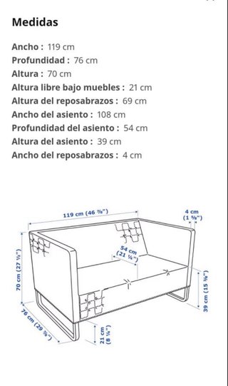 Sofá Ikea Knopparp Gris