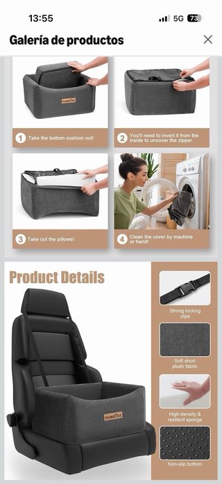 Asiento elevador coche para perro PAWBOSE