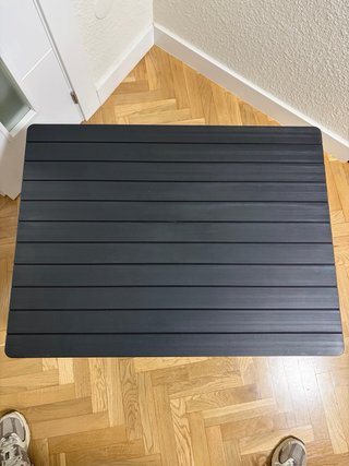 Tavolo da giardino Ketter in rattan nero