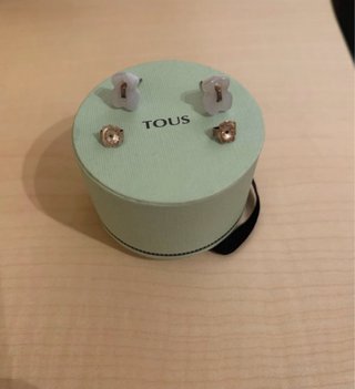 Pendientes Oso Tous Oro Blanco y Rosa