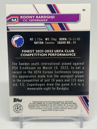 Roony Bardghji RC 25/275 Topps Finest