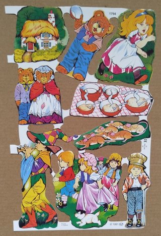 Lamina Cromos troquelados MLP 1794. Cuento infanti