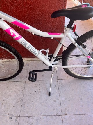 Bicicleta niña Aurelia blanca y rosa