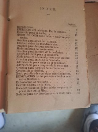 Pequeño libro religioso. año 1889. Medidas13x8'5cm