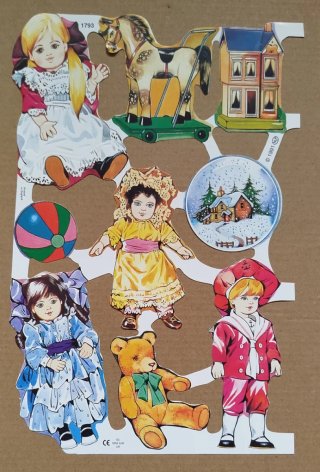 Lamina Cromos troquelados MLP 1793. Muñecas
