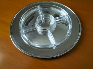 Antipastiera Silver 5 Divisori Vetro