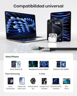 Cable USB C a USB C 100W 2m