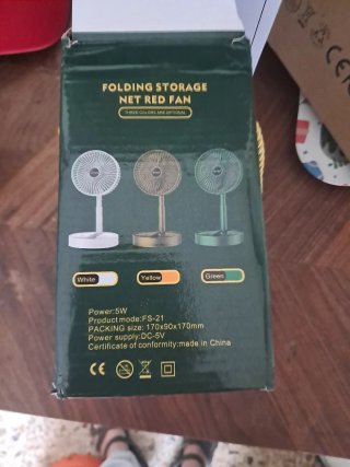 Ventilatore USB Ricaricabile Bianco