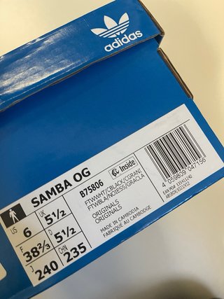 Adidas Samba Bianche Nere Tg 38.5
