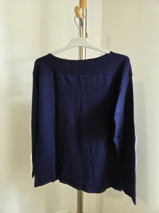 Jersey azul recto con botones