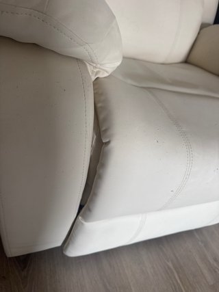 Sillón masaje piel sintética blanco