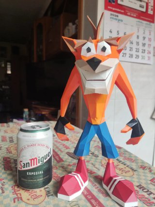 Figura Crash Bandicoot Poligonale