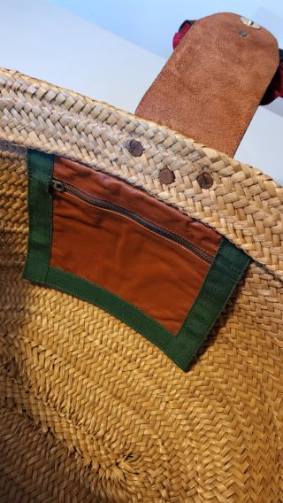 Borsa vimini con tracolla