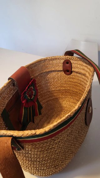 Borsa vimini con tracolla
