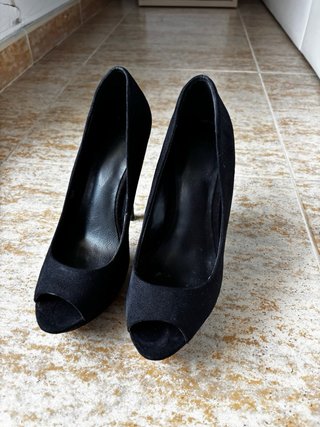 Zapatos de salón Mango negros tacón
