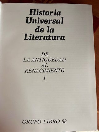 Historia Universal de la Literatura (10 tomos)