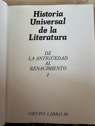 Historia Universal de la Literatura (10 tomos)
