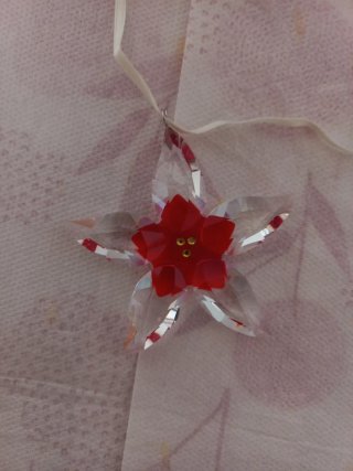 Adorno Poinsettia Swarovski