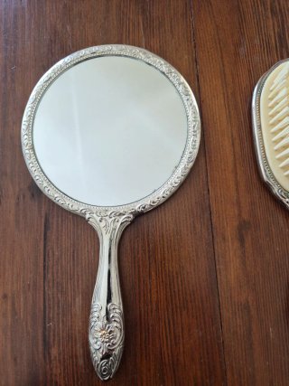 Set toilette argentato