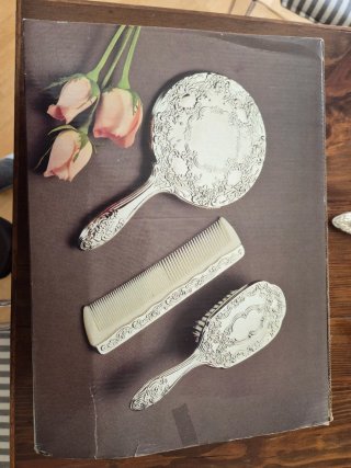 Set toilette argentato