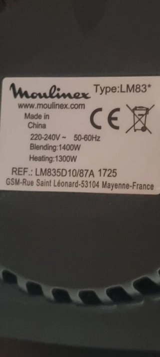 Batidora Moulinex 6 cuchillas 10 programas