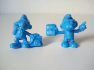 Figure in PVC I Puffi Dunkin Phoskitos Anni '90