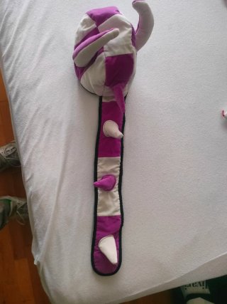 Gorro vikingo púrpura y blanco