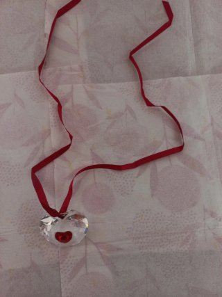 Adorno Corazón Cristal Rojo