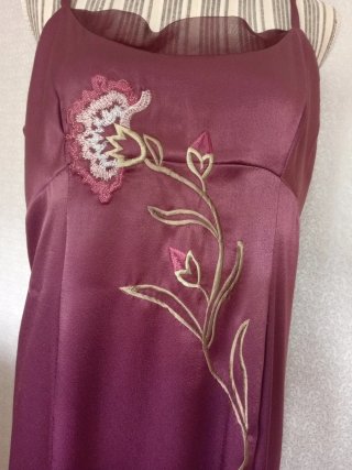 Vestido largo fiesta rosa/morado