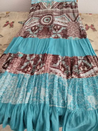 Vestido largo de verano con forro talla S