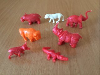Figuras PVC Animales Dunkin Phoskitos. Años 90.