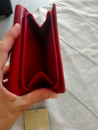 Cartera de piel roja Samsonite