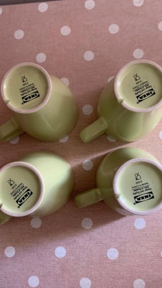 Set 4 Tazze Ikea Vintage Verdi