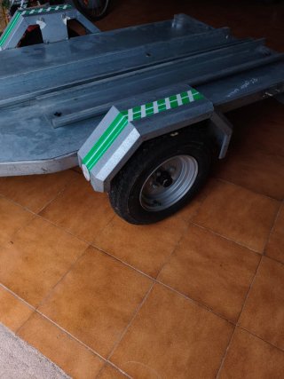 Remolque Carro moto rueda 10 pulgadas Con papele