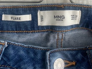 Jeans Mango Talla 38 Flare Azul